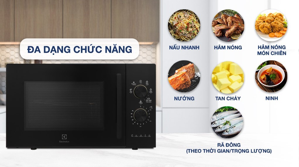 Lò vi sóng có nướng Electrolux EMG23K22B 23 lít