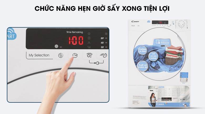 Máy sấy thông hơi Candy 9 kg CS V9DF-S